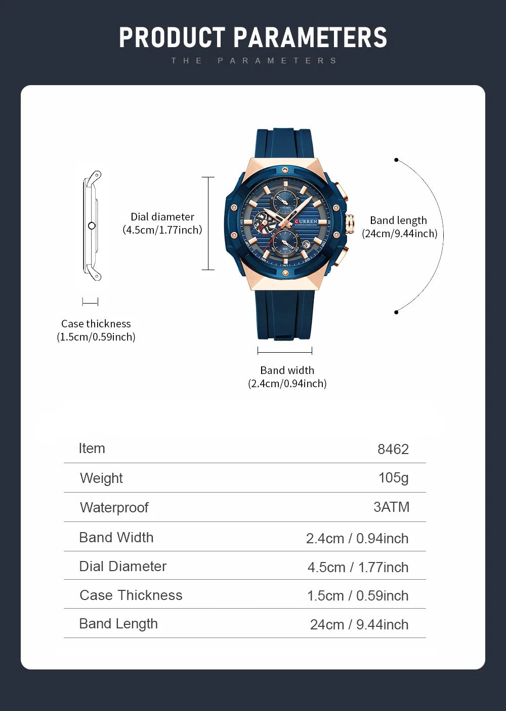 La montre Homme Curren Hexagone©