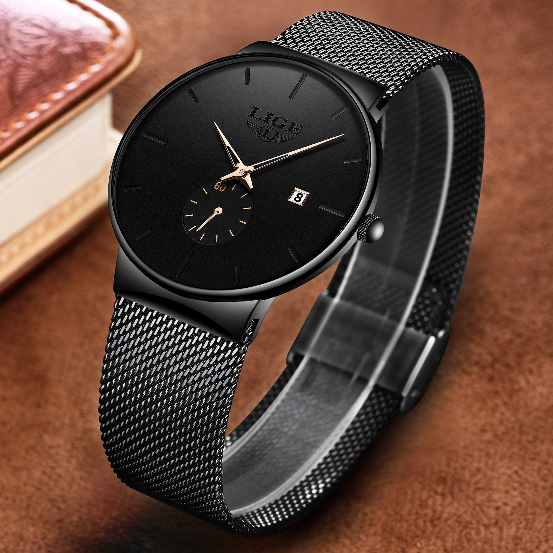 Montre partenaire Lige Black Lines© pour Homme