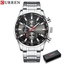 Load image into Gallery viewer, CURREN Man Watches Luxury Sporty Chronograph Wristwatches for Men Quartz Stainless Steel Band Clock Luminous Hands - Montres Curren Paris©