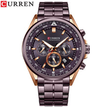 Load image into Gallery viewer, CURREN Men Quartz Wristwatches Luxury Brand Sporty Chronograph Watches with 316 Stainless Steel Luminous Hands Male Clock Black - Montres Curren Paris©