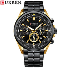 Load image into Gallery viewer, CURREN Men Quartz Wristwatches Luxury Brand Sporty Chronograph Watches with 316 Stainless Steel Luminous Hands Male Clock Black - Montres Curren Paris©