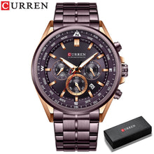 Load image into Gallery viewer, CURREN Men Quartz Wristwatches Luxury Brand Sporty Chronograph Watches with 316 Stainless Steel Luminous Hands Male Clock Black - Montres Curren Paris©