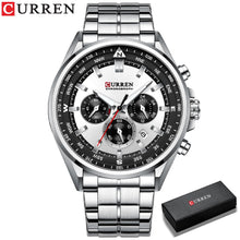 Load image into Gallery viewer, CURREN Men Quartz Wristwatches Luxury Brand Sporty Chronograph Watches with 316 Stainless Steel Luminous Hands Male Clock Black - Montres Curren Paris©