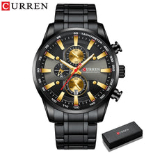 Load image into Gallery viewer, CURREN Man Watches Luxury Sporty Chronograph Wristwatches for Men Quartz Stainless Steel Band Clock Luminous Hands - Montres Curren Paris©