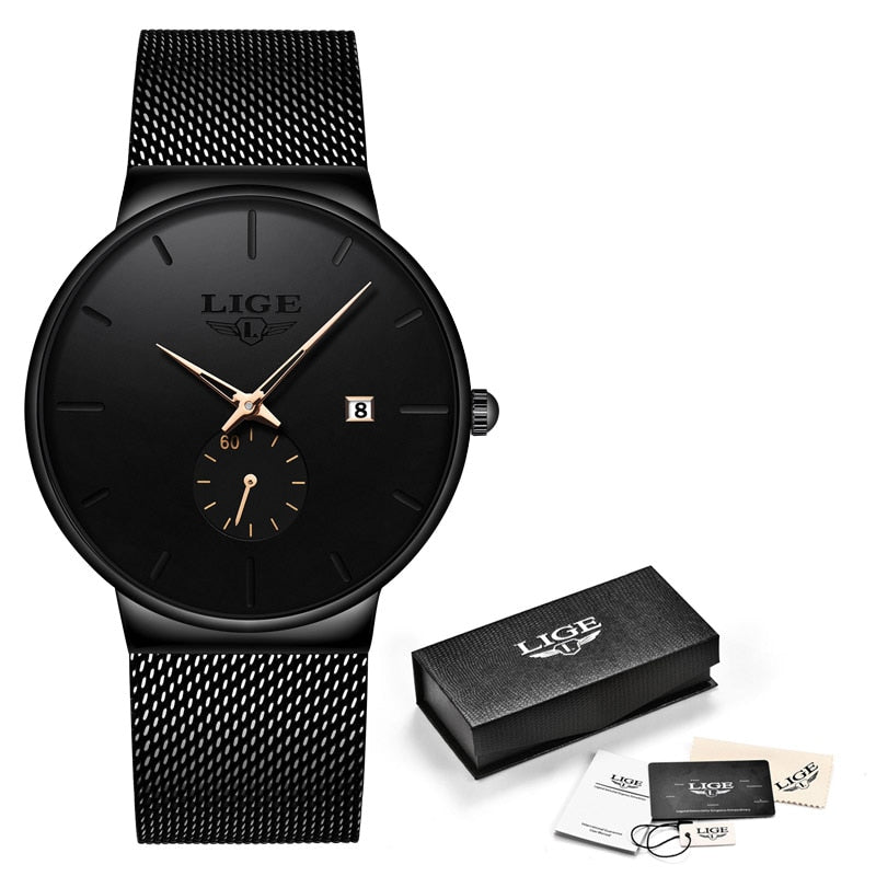 Montre partenaire Lige Black Lines© pour Homme