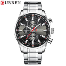 Load image into Gallery viewer, CURREN Man Watches Luxury Sporty Chronograph Wristwatches for Men Quartz Stainless Steel Band Clock Luminous Hands - Montres Curren Paris©