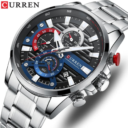 La montre Homme Curren Bleu-Blanc-Rouge©