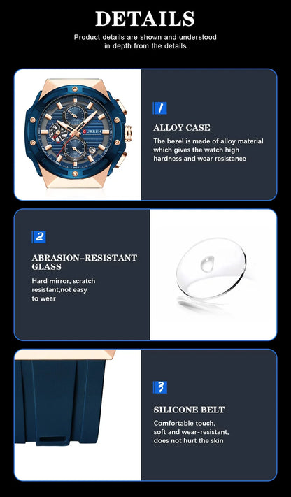 La montre Homme Curren Hexagone©