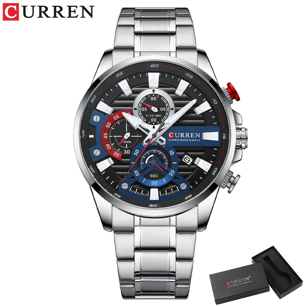 La montre Homme Curren Bleu-Blanc-Rouge©