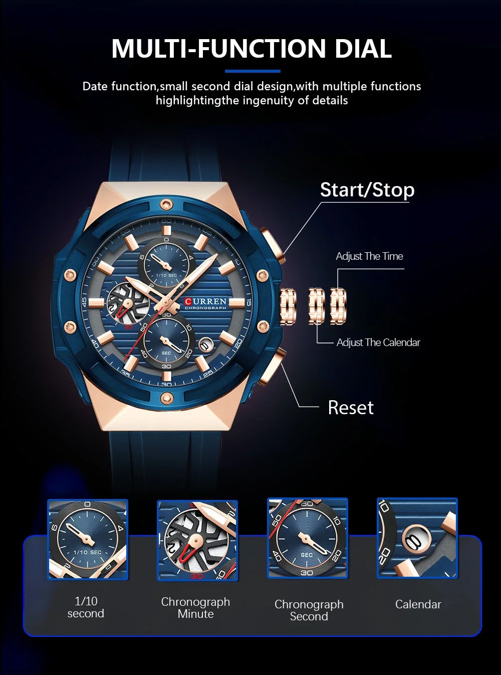 La montre Homme Curren Hexagone©