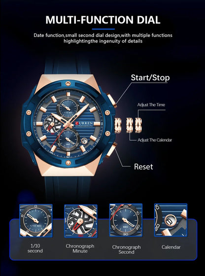 La montre Homme Curren Hexagone©