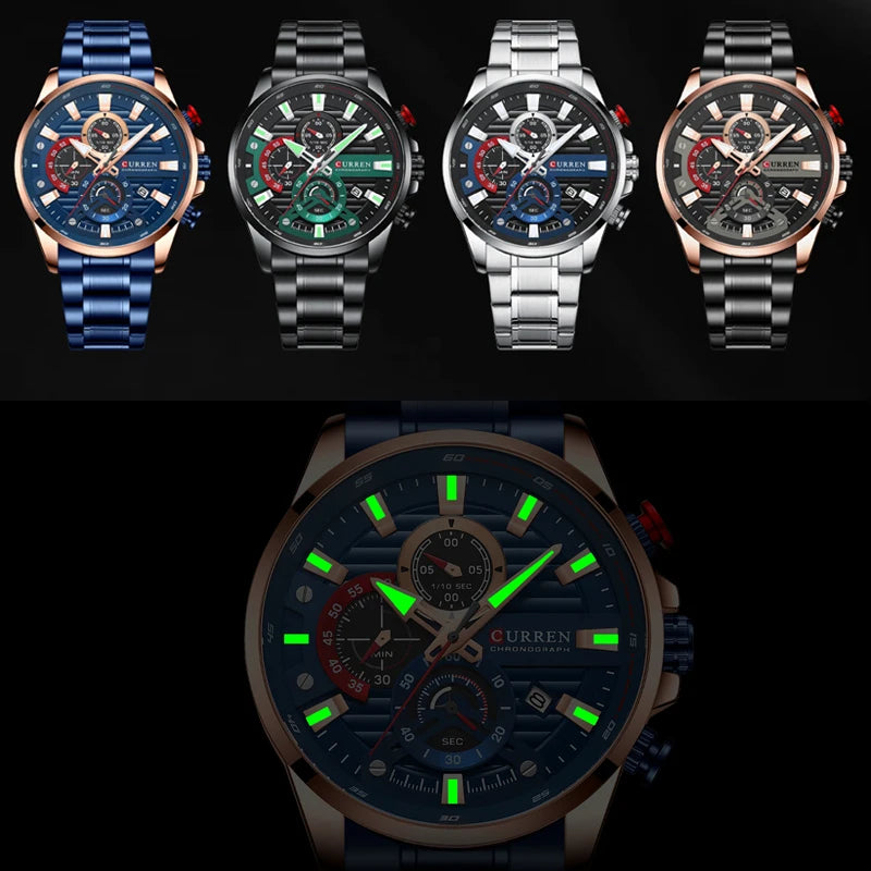 La montre Homme Curren Bleu-Blanc-Rouge©