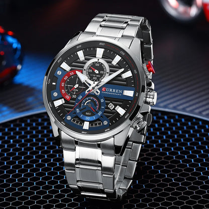 La montre Homme Curren Bleu-Blanc-Rouge©