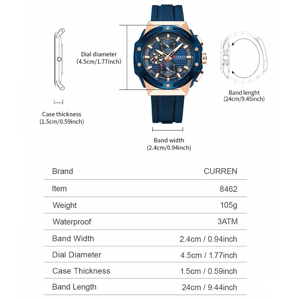 La montre Homme Curren Hexagone©