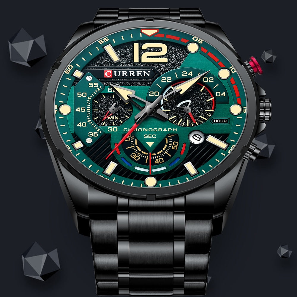 La montre pour Homme Curren Tapis Vert© - Montres Curren Paris©