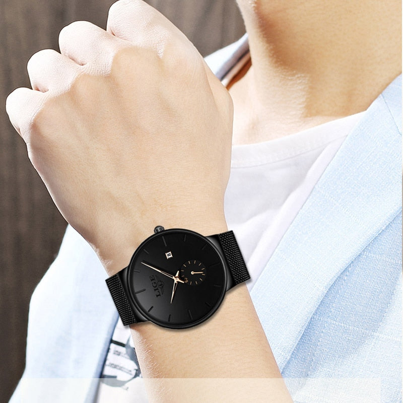 Montre partenaire Lige Black Lines© pour Homme