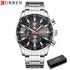 CURREN Man Watches Luxury Sporty Chronograph Wristwatches for Men Quartz Stainless Steel Band Clock Luminous Hands - Montres Curren Paris©