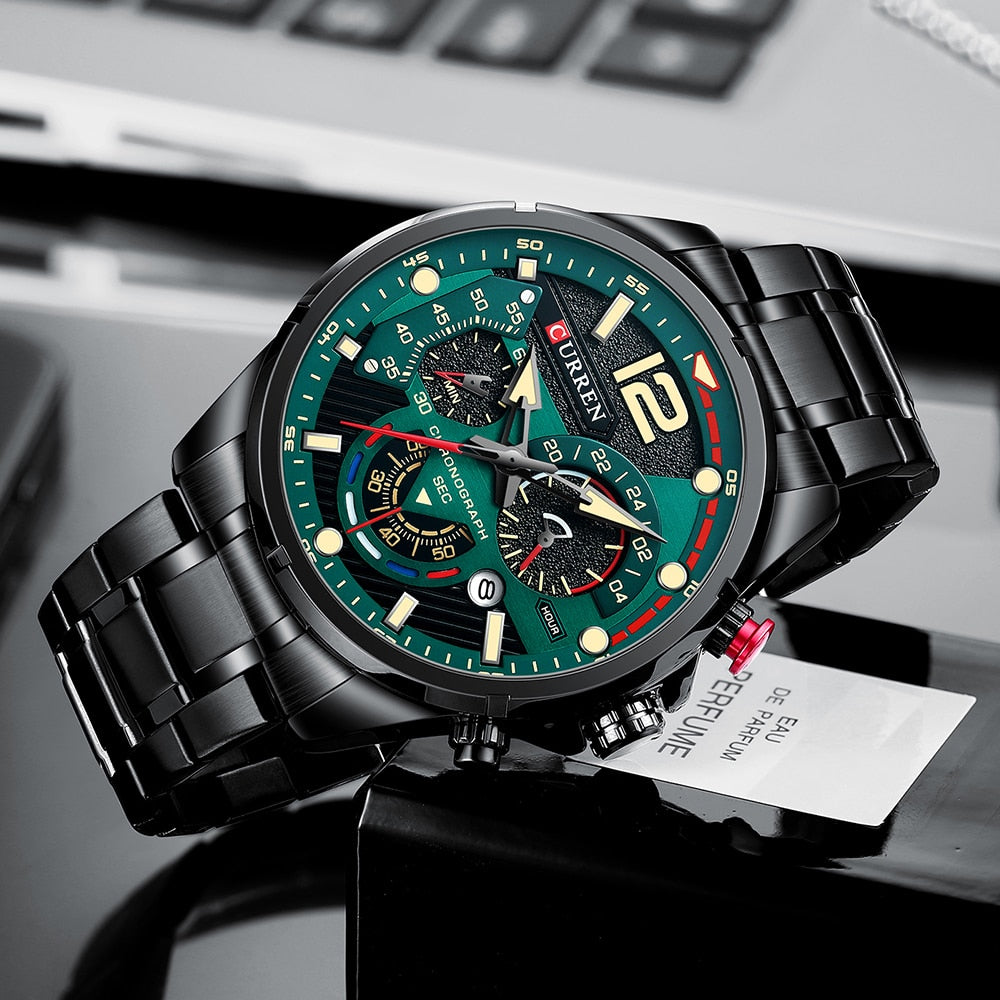 La montre pour Homme Curren Tapis Vert© - Montres Curren Paris©