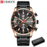 CURREN Man Watches Luxury Sporty Chronograph Wristwatches for Men Quartz Stainless Steel Band Clock Luminous Hands - Montres Curren Paris©