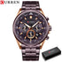 CURREN Men Quartz Wristwatches Luxury Brand Sporty Chronograph Watches with 316 Stainless Steel Luminous Hands Male Clock Black - Montres Curren Paris©