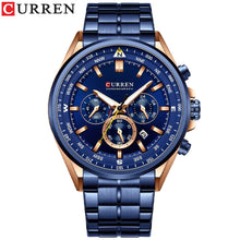 Load image into Gallery viewer, CURREN Men Quartz Wristwatches Luxury Brand Sporty Chronograph Watches with 316 Stainless Steel Luminous Hands Male Clock Black - Montres Curren Paris©
