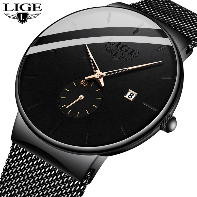 Montre partenaire Lige Black Lines© pour Homme