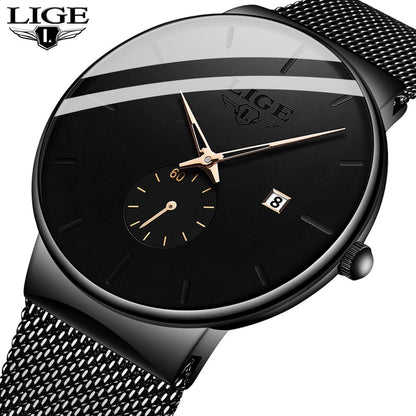 Montre partenaire Lige Black Lines© pour Homme