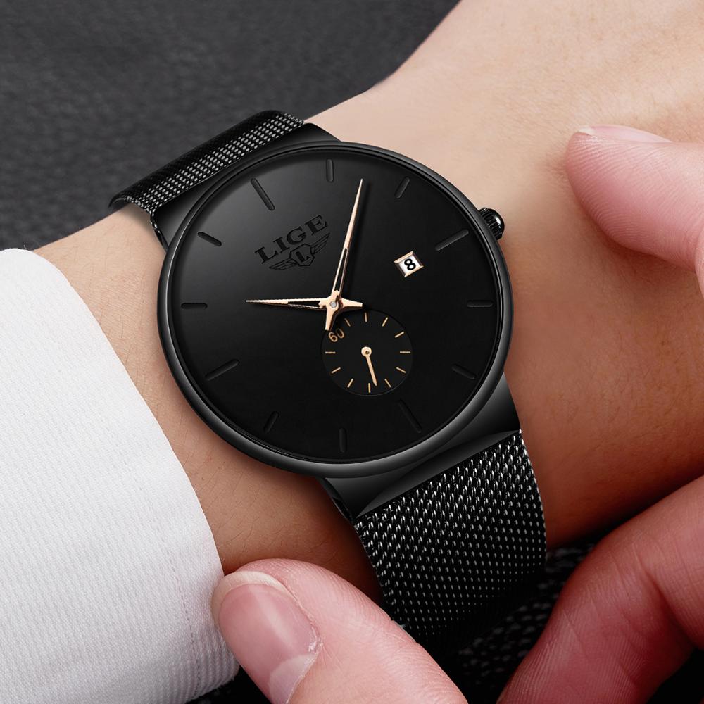 Montre partenaire Lige Black Lines© pour Homme