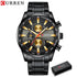 CURREN Man Watches Luxury Sporty Chronograph Wristwatches for Men Quartz Stainless Steel Band Clock Luminous Hands - Montres Curren Paris©