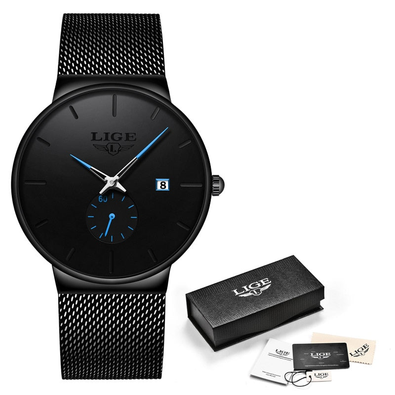 Montre partenaire Lige Black Lines© pour Homme