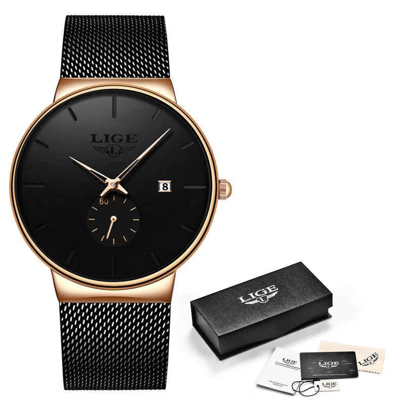 Montre partenaire Lige Black Lines© pour Homme
