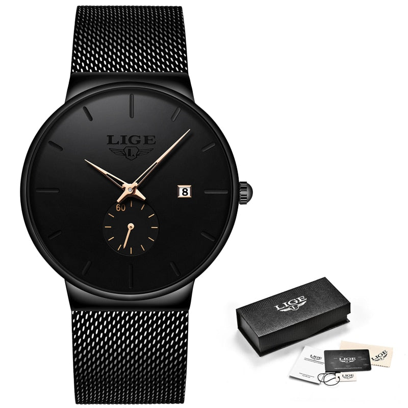 Montre partenaire Lige Black Lines© pour Homme