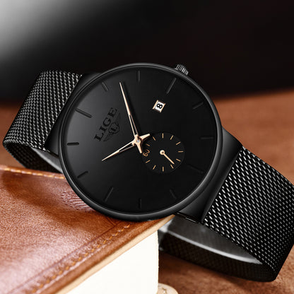 Montre partenaire Lige Black Lines© pour Homme