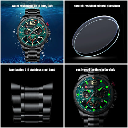 La montre pour Homme Curren Tapis Vert© - Montres Curren Paris©